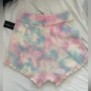 NWT LoveShackFancy Karissa knitted tie-dye shorts